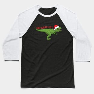 Santasaurus Rex Baseball T-Shirt